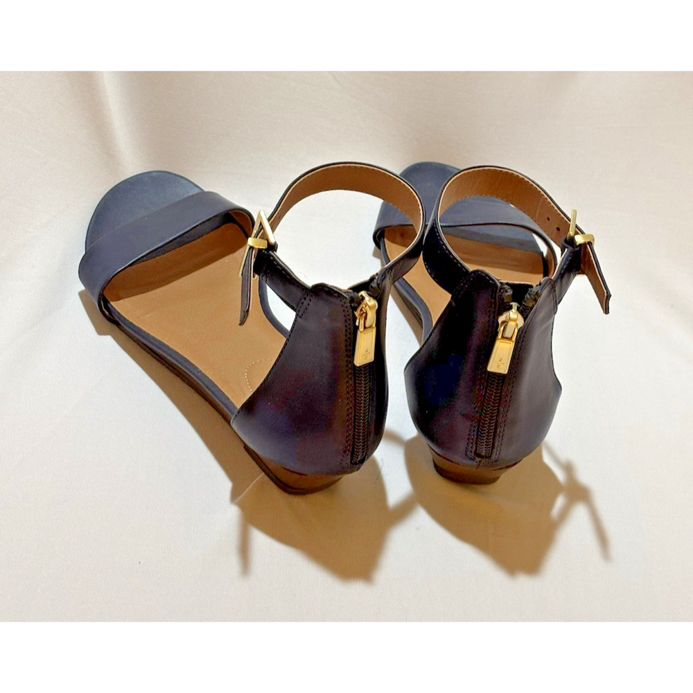 Kenneth Cole Reaction Blue Strappy Wedge Sandals Women’s 7.5 Buckle Ankle Strap